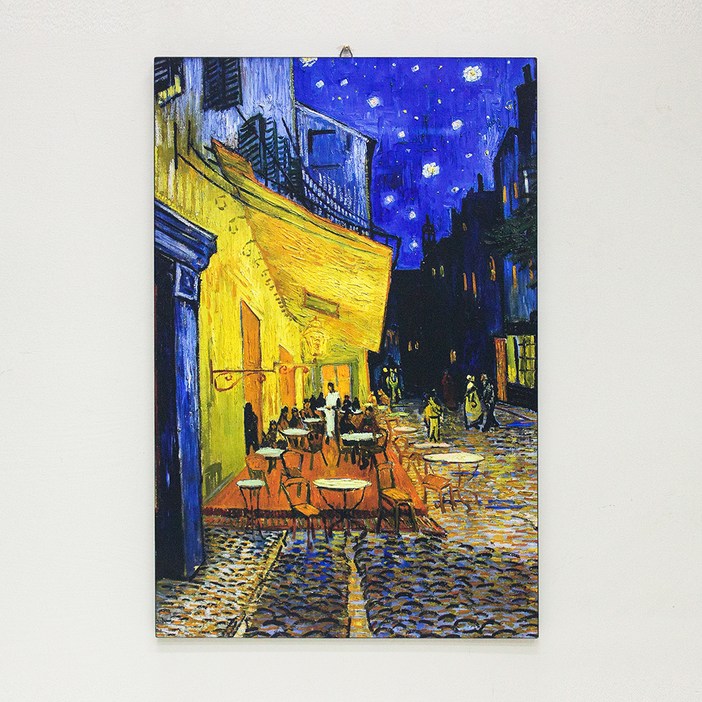 키다리시계 빈센트 반 고흐 밤의 카페 테라스 명화액자 kisn018