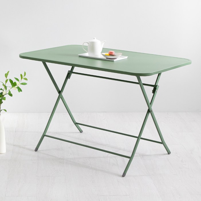 위드퍼니처 피파 야외 철재 간이 사각 접이식 테이블 1100 x 700mm