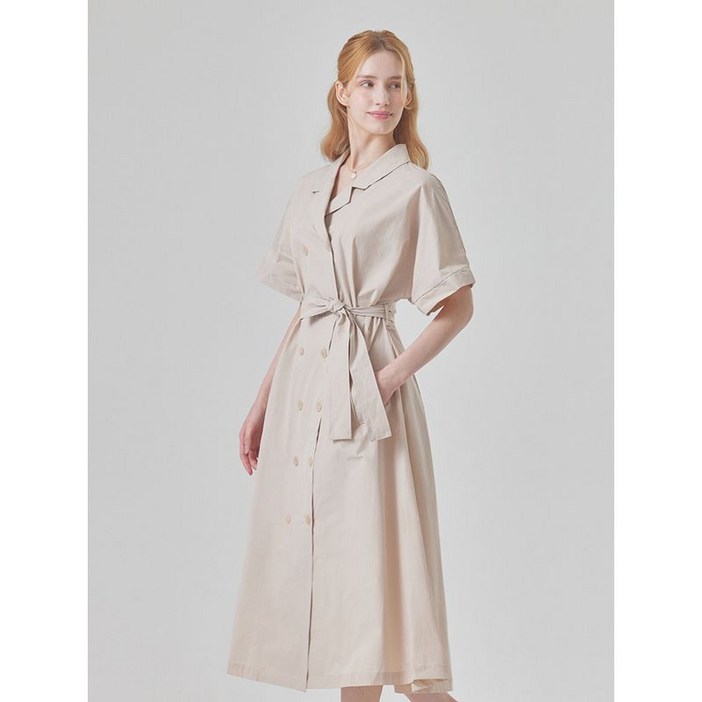 매긴 더블 버튼 벨트핏 원피스 M6M1OP3161