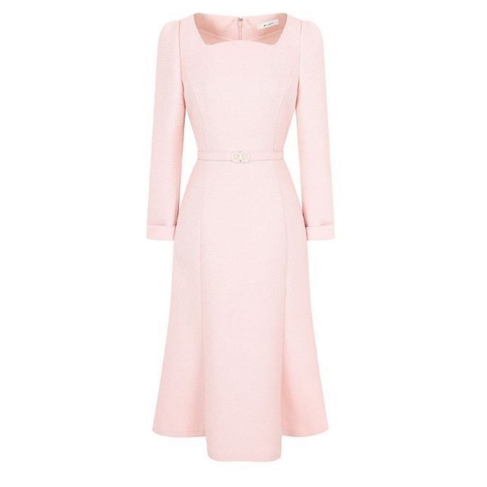 JJ지고트 JJ JIGOTT 슬림 스퀘어넥 머메이드 원피스 GR2A0OP241 487974