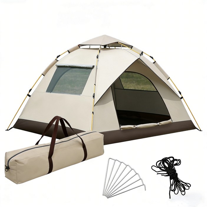 자외선차단 원터치 자동 텐트 24인 가족 캠핑 그늘막 텐트 초간편 설치