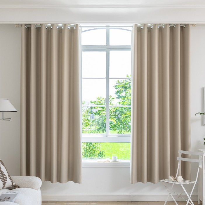 SO SUNNING 3중직 사계절 단열 아일렛 암막커튼 2개입