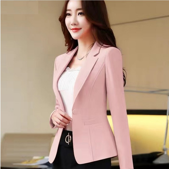 신상 여성 정장 자켓 가을 베이직 정장 코트 캐주얼 정장점퍼 여자 가을 상의 보온과 패션을 겸비