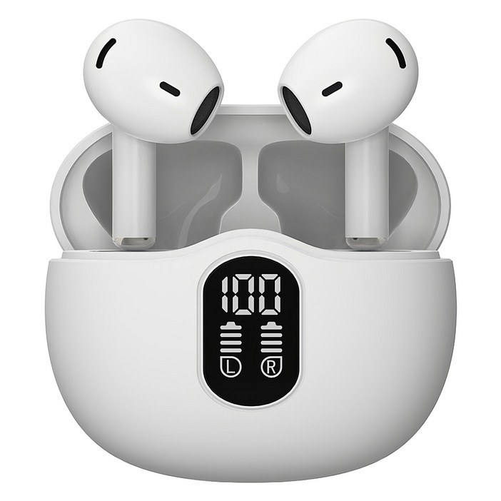 블라우풍트 Ai ENC 노이즈캔슬링 LED 블루투스 5.4 오픈형 이어폰, BLPBE363W, 화이트