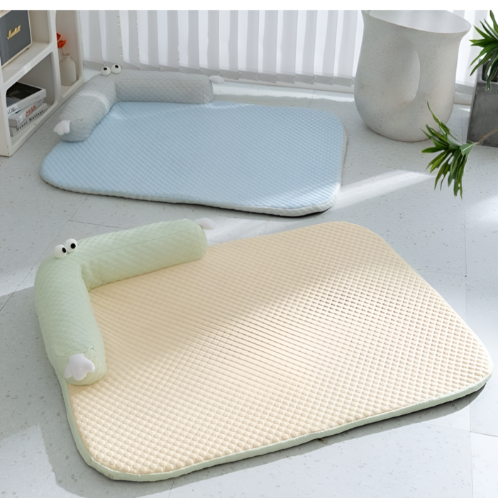 포미온 강아지 고양이 사계절 미끄럼방지 펫 쿨 매트 방석, 1개, 스카이블루