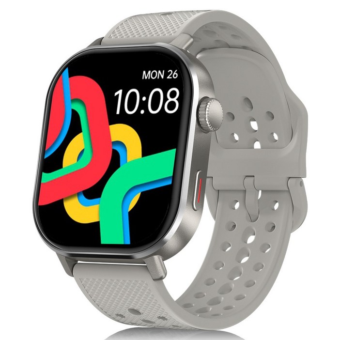 WAPIK 블루투스 아웃도어 운동 스마트워치 ST60 2.13인치 AMOLED 대화면 한글판, GPS  블루투스, 5.4cm, 실버