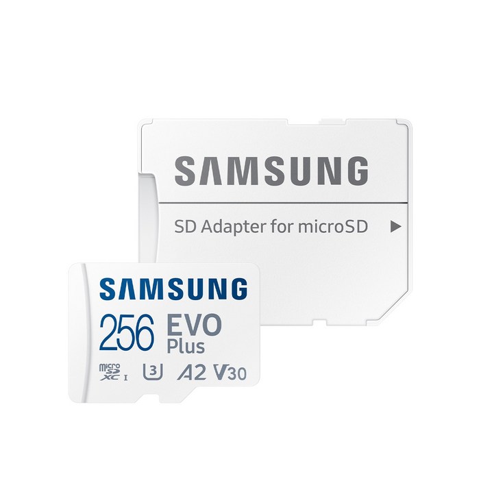삼성전자 MicroSDXC EVO PLUS 2021 Class10 UHSI U3 256GB 메모리카드 어댑터포함