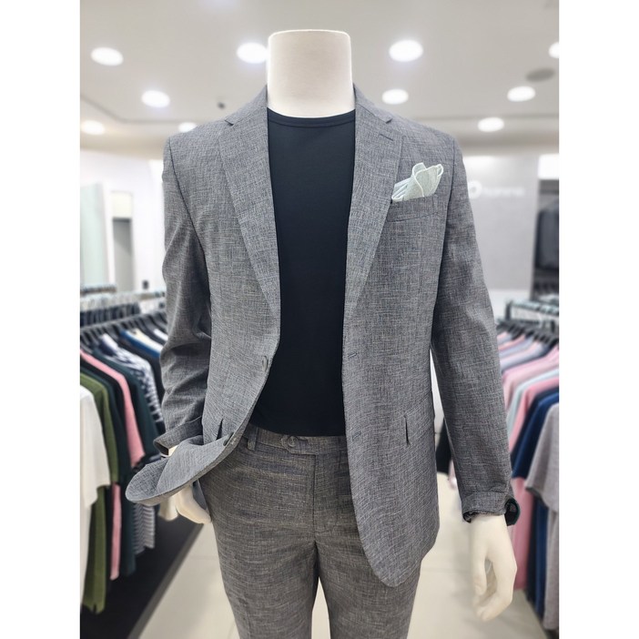 바쏘 24SS 이월 그레이 스판 COOL SETUP 캐쥬얼 슈트 정장BSY2JC45A