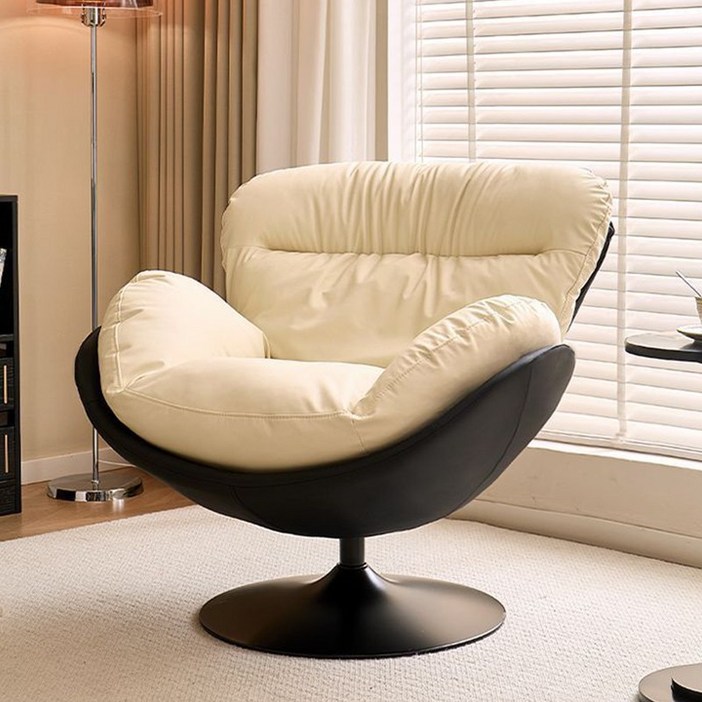 BYOU 럭셔리 1인용 쇼파 360도 회전 가능한 대형 리클라이너 안락 의자