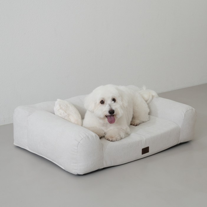 캣독랩 국산 방수 강아지방석 애견방석 강아지침대 고양이방석  KC 국내생산제조 메모리폼35K 품질보증2년  소형 중형 대형, 1개, 크림 화이트