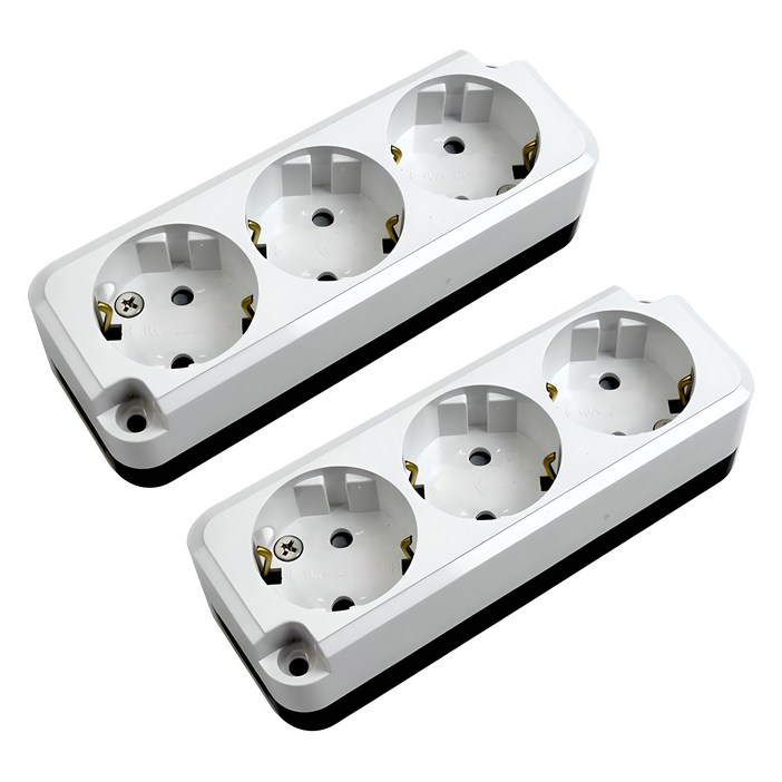 접지 노출 나사타입 콘센트 3구