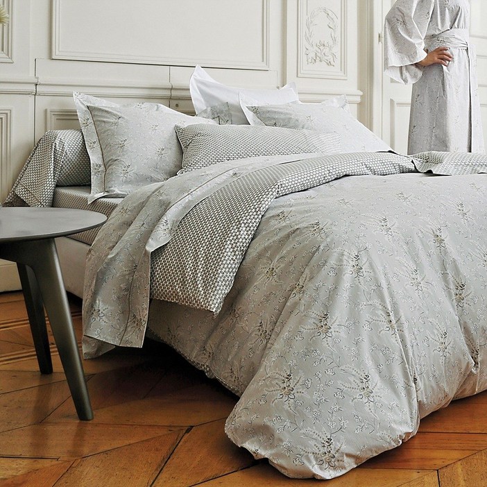 전고객이불솜 블랑데보쥬 프랑스직수입 퍼케일면 호텔식 침구 풀세트 아비뇽펄그레이 이불커버매트리스커버베개커버