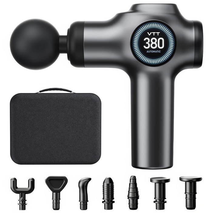 RUNDX 미니 무선 전동 마사지건 휴대용 전용 파우치  헤드 8종