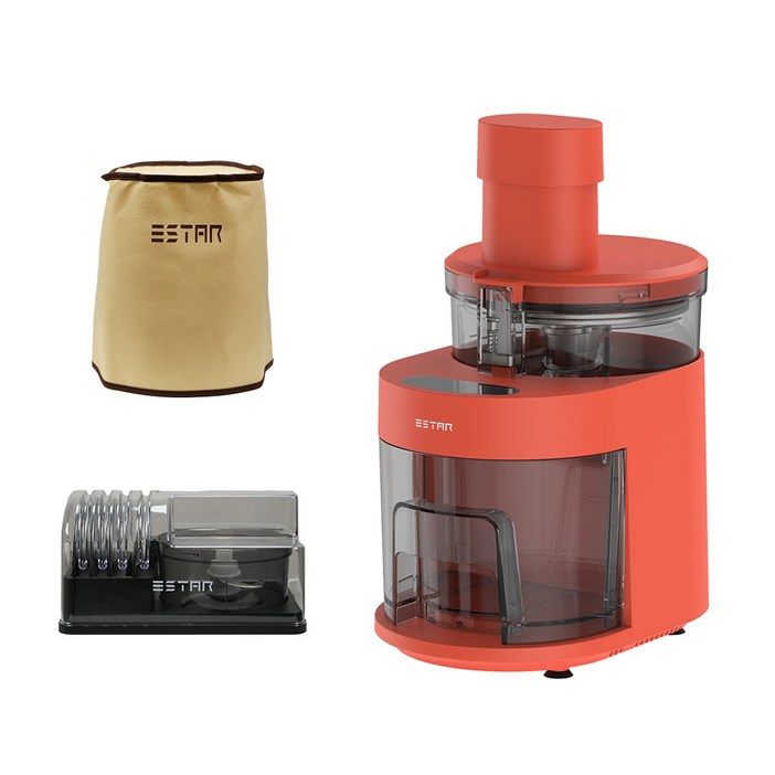 이스타 전동 야채 오토 슬라이서 멀티 자동 채칼, 1개, 오렌지