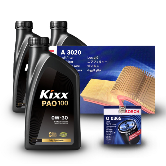 K5 (DL3) 2.0 LPG 엔진오일세트 킥스 파오100 0W30 (PAO100) (구) 파오1