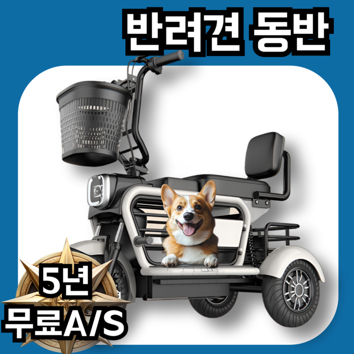 RideMax 애견동반 세발전기자전거 자녀 전동 자토바이 출퇴근 성인 스쿠터