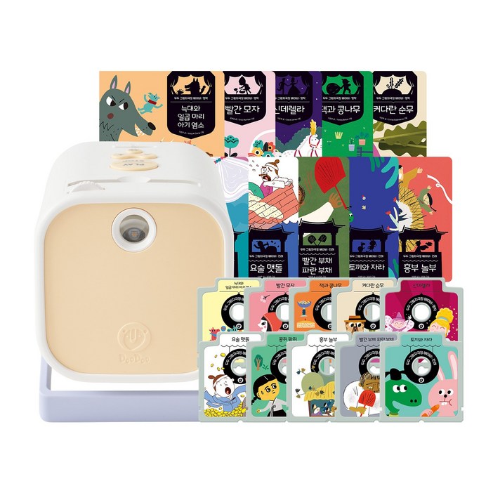 2026 NEW 두두 그림자극장 베이비 기본세트 토이1종그림자팩 12종전래명작 그림책 10권자장가동요카드 6종, 1개