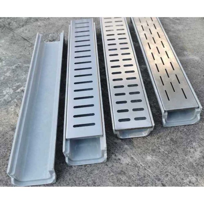 배수관 트렌치 커버 덮개 스테인리스 바닥 발코니 스타일 단일 자재 미니 야외 배수로