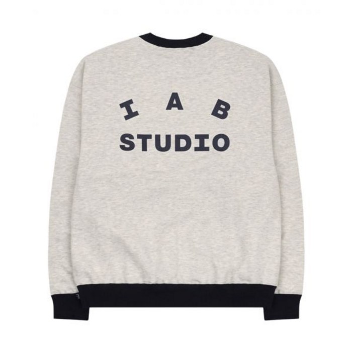 정품아닐시3배보상 아이앱 스튜디오 스웨트셔츠 오트밀 네이비 IAB Studio Sweatshirt Oatmeal Navy