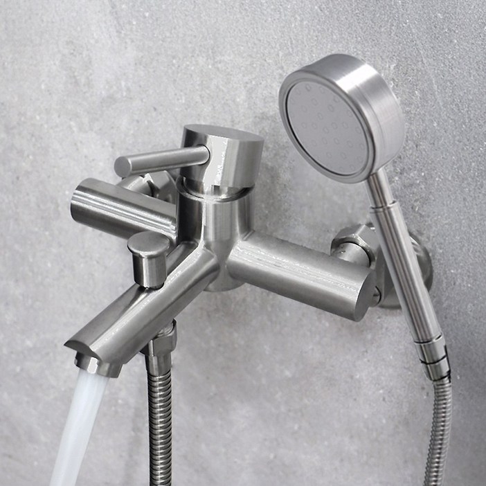 로딘 샤워기수전 무광 욕실 스텐304 샤워수전 욕조 샤워기 수도꼭지 교체 IN131, 1개