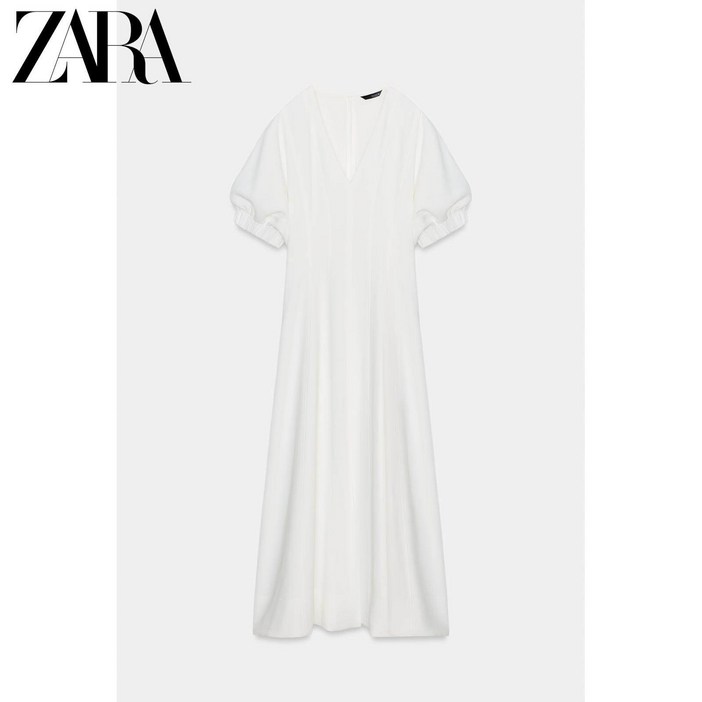자라 ZARA 26SS 여성 브이넥 벌룬 반팔 원피스 221957251