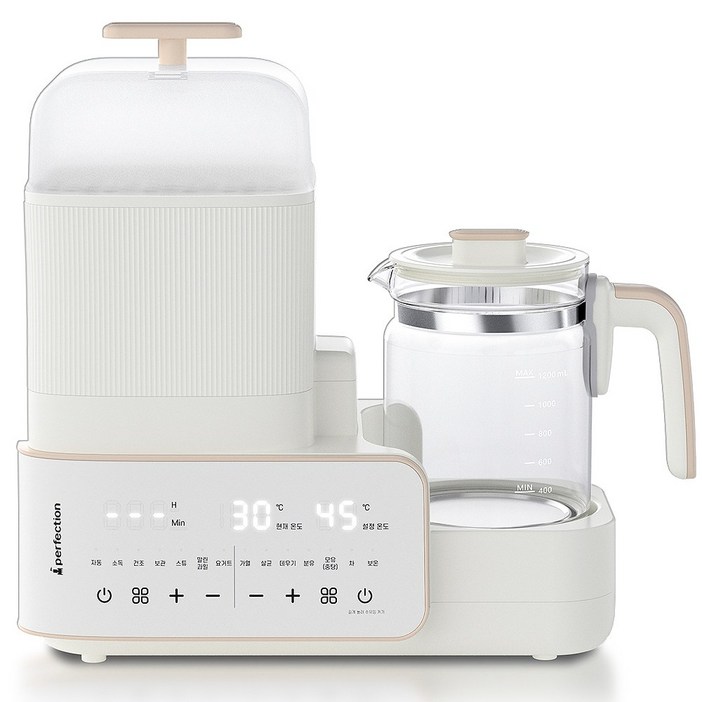 퍼펙션 올인원 멀티 분유포트 젖병 건조 스팀 살균 소독기