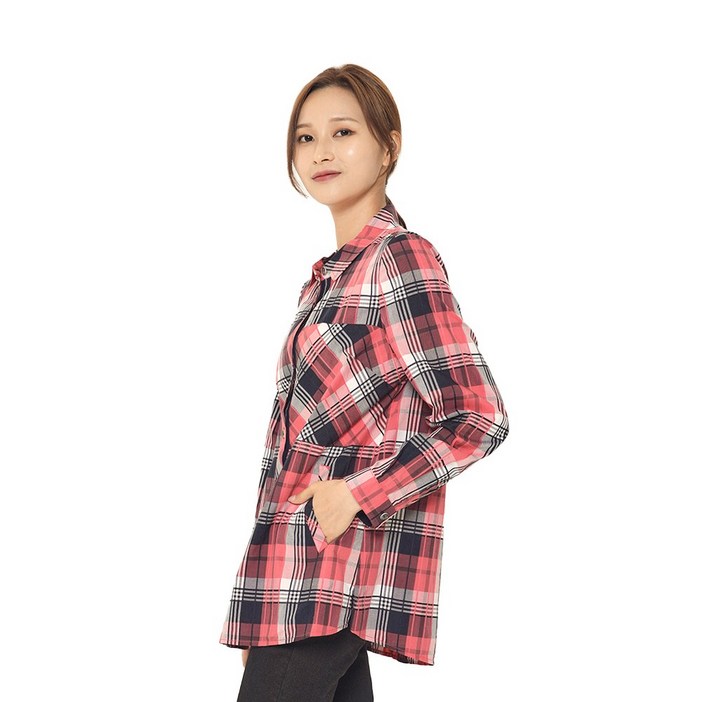 크로커다일레이디 레이온 체크 셔츠 블라우스CLCFBL203