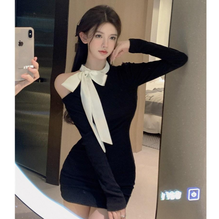 ANYOU 키슈 하객룩 여성 타이원피스 기품명원