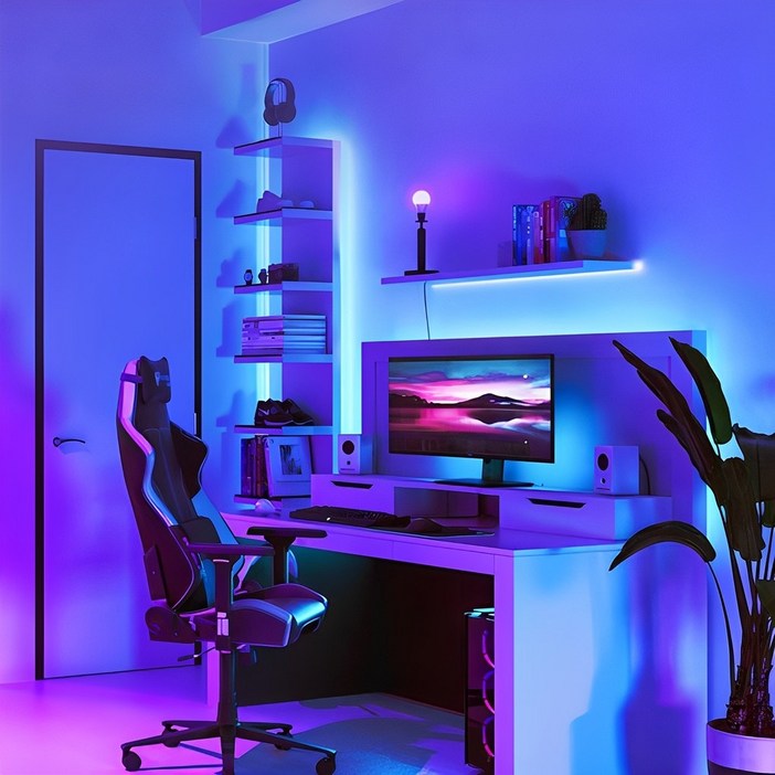 RGB 라인 LED 스트립 붙이는조명 PC방 감성 간접 무드등 틱톡조명 홈피시방 RGB 라인 LED 스트립 붙이는조명 PC방 감성 간접 무드등 틱톡조명 홈피시방
