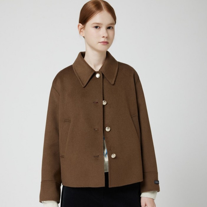 [AK플라자] [씨씨콜렉트] 핸드메이드 칼라 크롭 자켓_C254MSG153