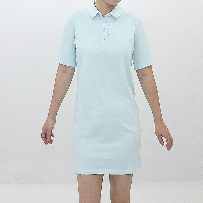 나이키 카라 원피스 여성 티 드레스 피케 반팔 치마 미니 스커트 부드러운 면 티셔츠
