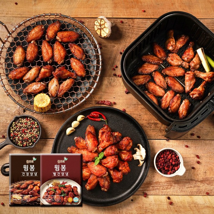 풀토래 매콤 간장 양념윙봉 2팩, 2개, 500g 풀토래 매콤 간장 양념윙봉 2팩, 2개, 500g
