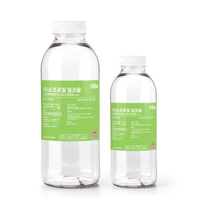 초고순도 알코올 이소프로필알콜 99.9 PCB세척제 자동차 유막제거제 3D프린터 레진세척제 시약 원료 I.P.A