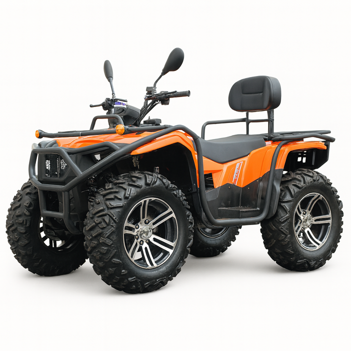 [진짜 4륜구동] 바이크존 350cc 풀타임 사륜구동 ATV 사륜 바이크 산길 갯벌 험로 산악, 블랙