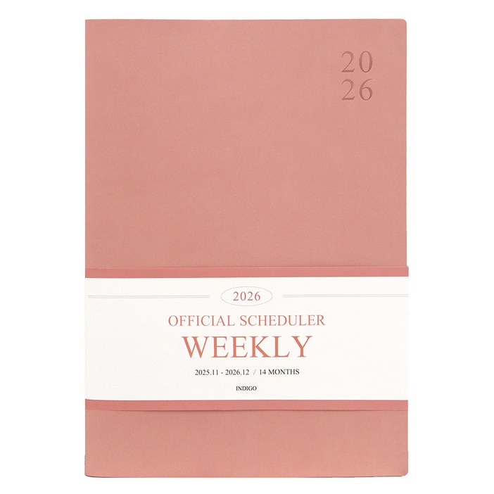 인디고 2026년 오피셜 빅 위클리 스케줄러 날짜형 A4 주간 업무용