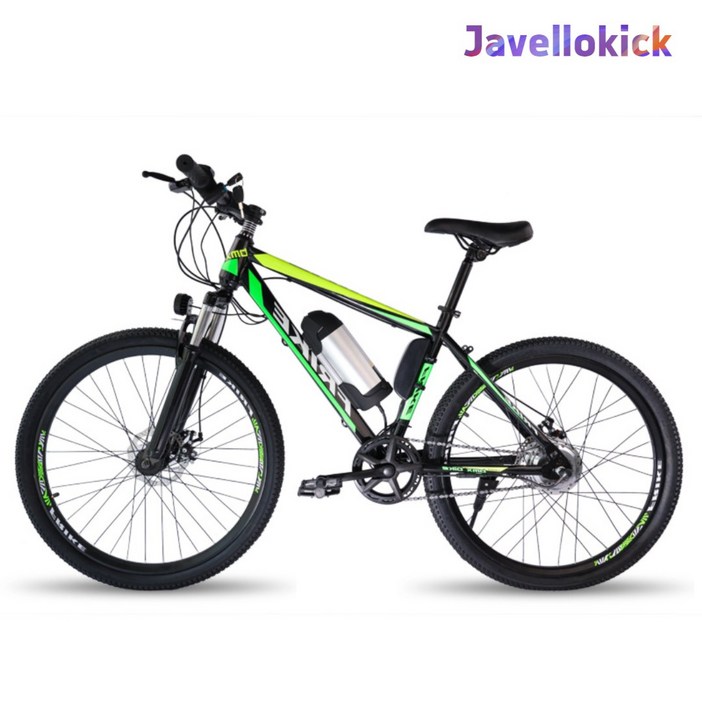 Javellokick mtb 전기자전거 26인치 36v 산악 가성비 출퇴근용 전동 배달 자전거, 그린, 스틸