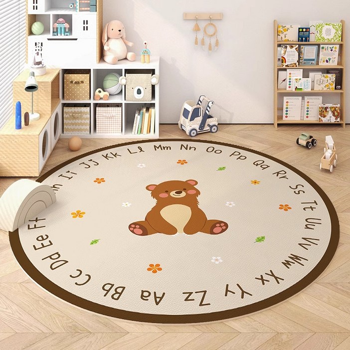 키미블랑 프리미엄 소음방지 체어매트 라운드형 동물친구들