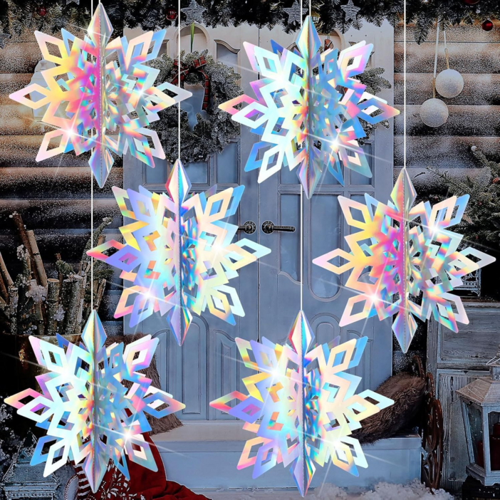 마이드 크리스마스 트리 오너먼트 눈꽃 모빌 6P