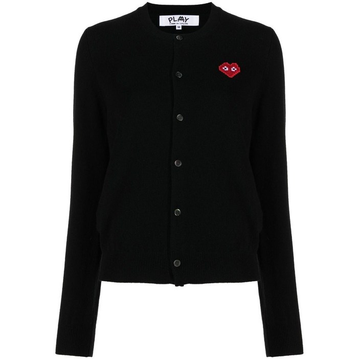 꼼데가르송플레이 로고 패치 가디건