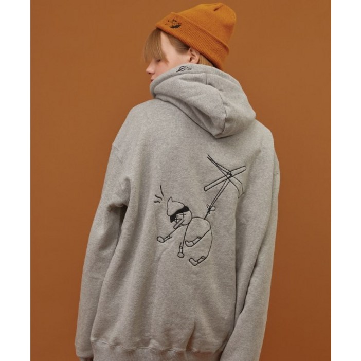 CPGN STUDIO [기모] Geppetto 자수 후드 그레이 368598