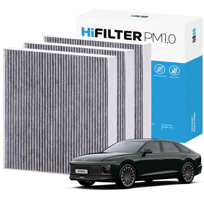 21 하이필터 PM1.0 활성탄 자동차 에어컨필터 현대