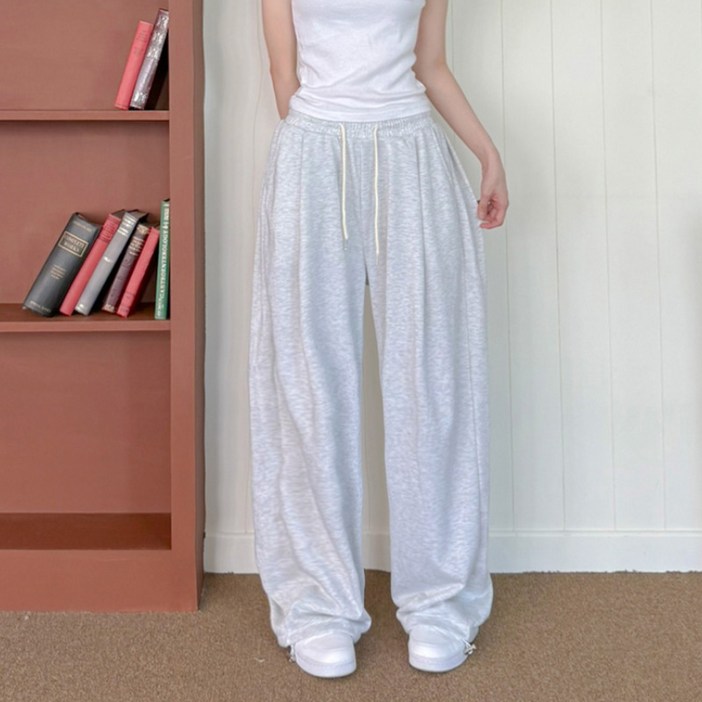 나타났다 사계절 인생템  3size 쓰리턱 와이드 트레이닝바지 사이드턱 핀턱 스트링 팬츠