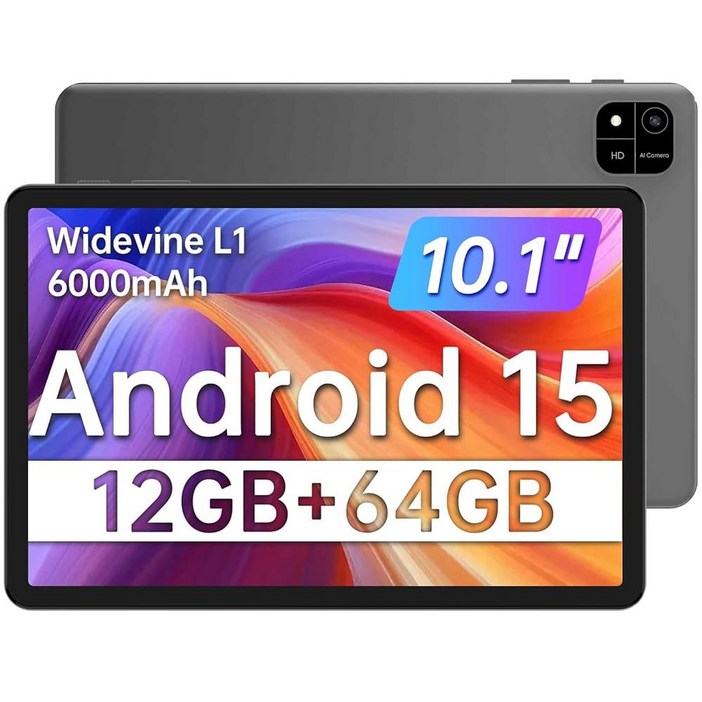 구글 픽셀 태블릿 10.1 안드로이드 15 | 12GB RAM 64GB ROM ｜2TB 확장형 ｜넷플릭스 HD 인증 ｜ 듀얼 캠 GPS FM WiFi 6000mAh 하루 종일
