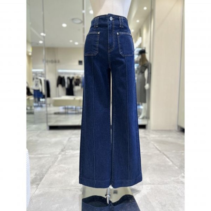 [에고이스트] 앞 포켓 패치 슬림 와이드 데님팬츠 ER4DP461 (EQ4DP961)