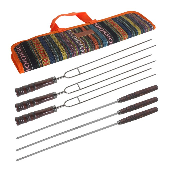 데이브렉 에스닉 바베큐꼬치 2종 6p세트 2열3개1열3개