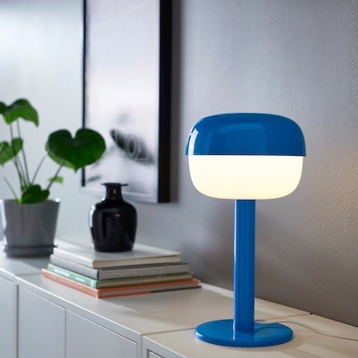 이케아 BLASVERK 블로스베르크 탁상스탠드 블루 36cm 205.209.19