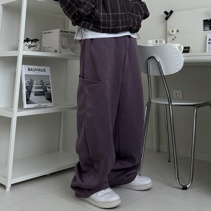르위 와이드 벌룬 트레이닝팬츠 빅포켓 추리닝바지