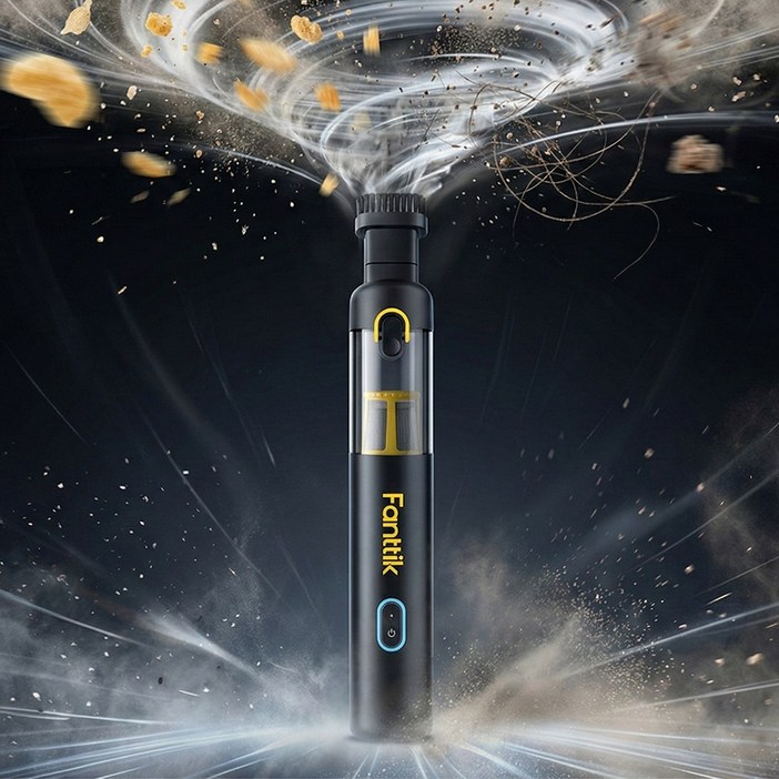 판틱 Fanttik 슬림 V8 Apex 19000Pa 차량용 무선 핸디 청소기, 블랙