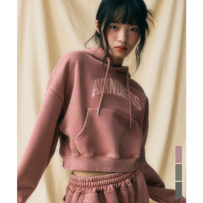 [어반드레스] Pigment Overfit Crop Hood - 3COL