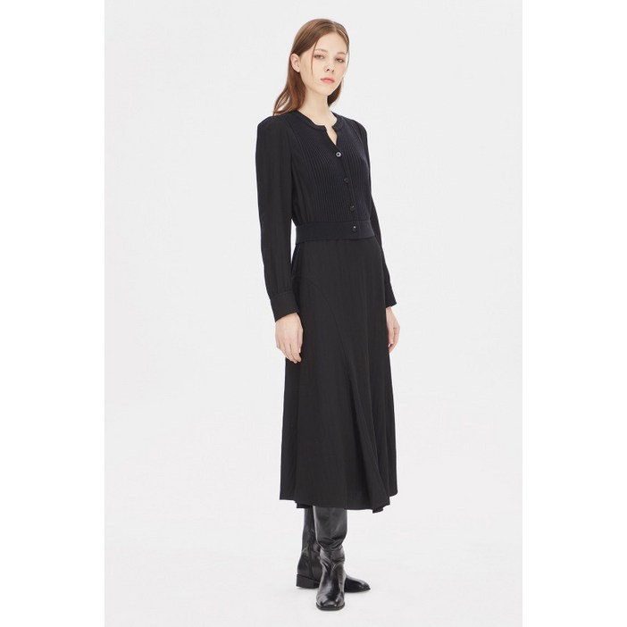 시슬리 포튼 니트 배색 원피스 SAOP33361 ED